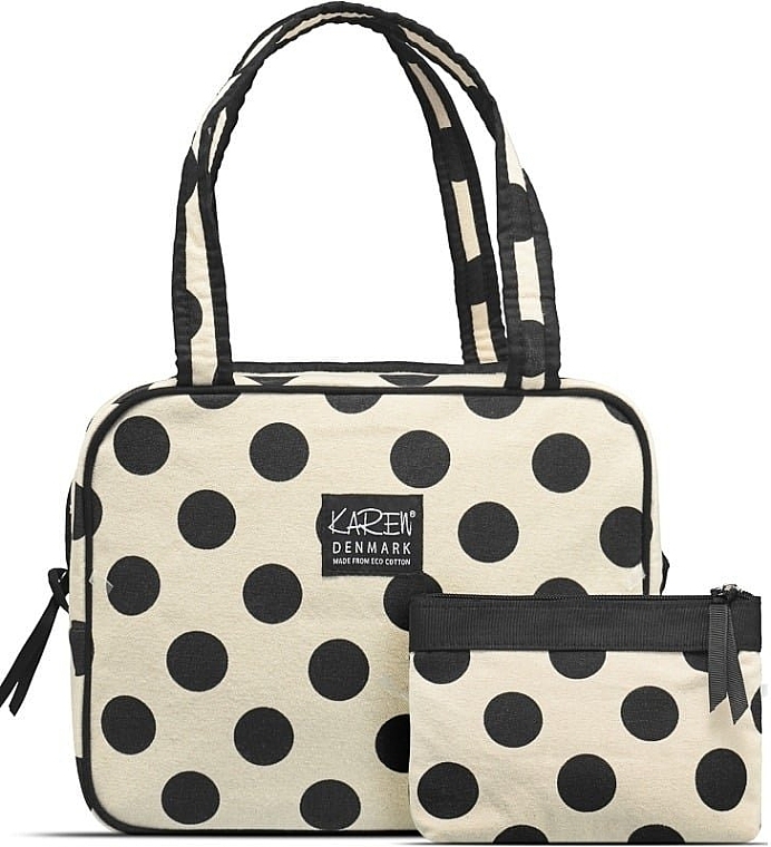Набір косметичок, 2 шт. - Karen Cosmetic Bag With Handle Bright Dots — фото N1