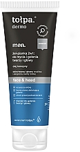 Парфумерія, косметика Піна 2в1: для миття та гоління обличчя й голови - Tolpa Dermo Men Face & Head Gel 2in1 Foam
