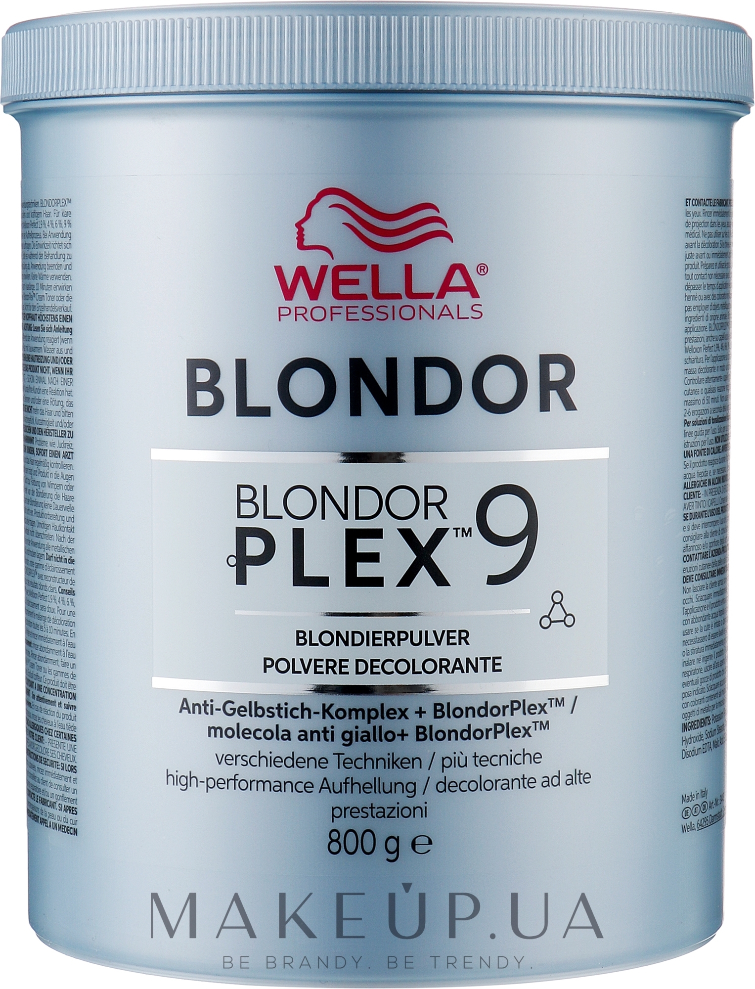 Осветляющая пудра для волос - Wella Blondor Plex 9 Powder Lightener — фото 800g