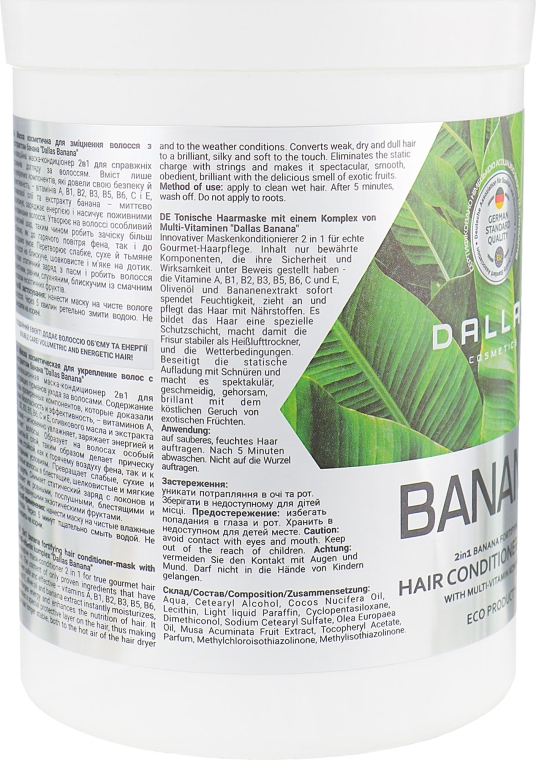Маска-кондиционер 2в1 для укрепления волос с экстрактом банана - Dalas Cosmetics Banana Mask — фото N4