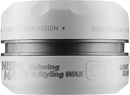 Духи, Парфюмерия, косметика Тонирующий крем-воск на водной основе сильной фиксации - Nishman C1 Light Silver Hair Premium Coloring Wax