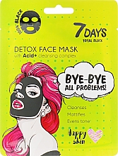 Парфумерія, косметика Маска для обличчя - 7 Days Total Black Bye bye All Problems Detox Face Mask