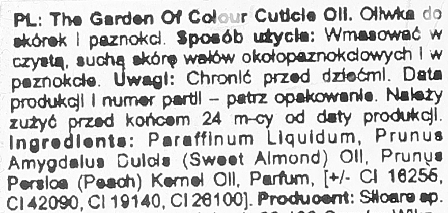 Масло для ногтей и кутикулы с цветами "Клубника" с кисточкой - Silcare Cuticle Oil Strawberry Crimson — фото N2