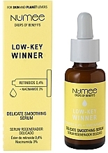 Ніжна розгладжувальна сироватка для обличчя - Numee Game Drops of Benefits Low-Key Winner Delicate Smoothing Serum — фото N2