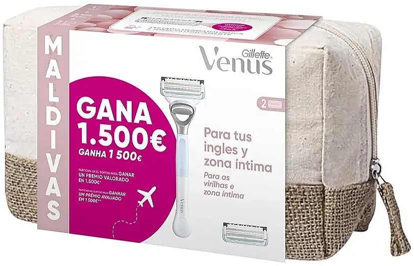 Набір - Gillette Venus Intima (razor/1pc + refil/1pc + bag/1pc) — фото N1