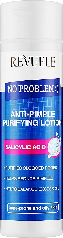 Лосьйон із саліциловою кислотою - Revuele No Problem Salycylic Acid Anti-Pimple Purifyng Lotion — фото N1