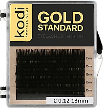 Парфумерія, косметика Накладні вії Gold Standart C 0.12 (6 рядів: 13 мм) - Kodi Professional