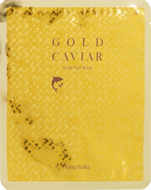 Антивозростная тканевая маска с золотом - Holika Holika Prime Youth Gold Caviar Mask