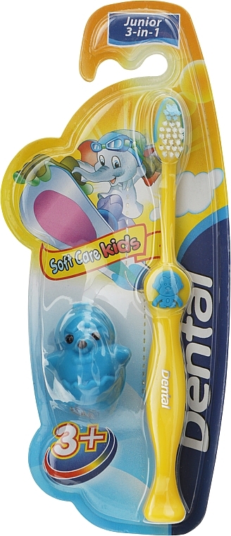 Зубна щітка для дітей 3+, жовта - Dental Toothbrus Kids — фото N1