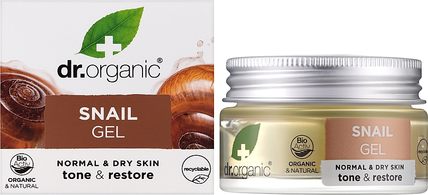 Гель для обличчя та тіла з екстрактом муцину равлика - Dr. Organic Bioactive Skincare Snail Gel — фото N2