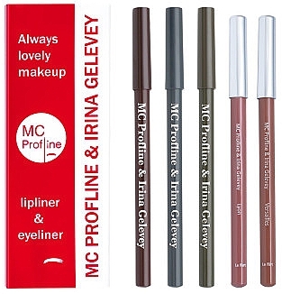 Набор карандашей - Miss Claire MC Profine MP3 (eye/pencil/3х1.1g + lip/liner/2pcs) — фото N1