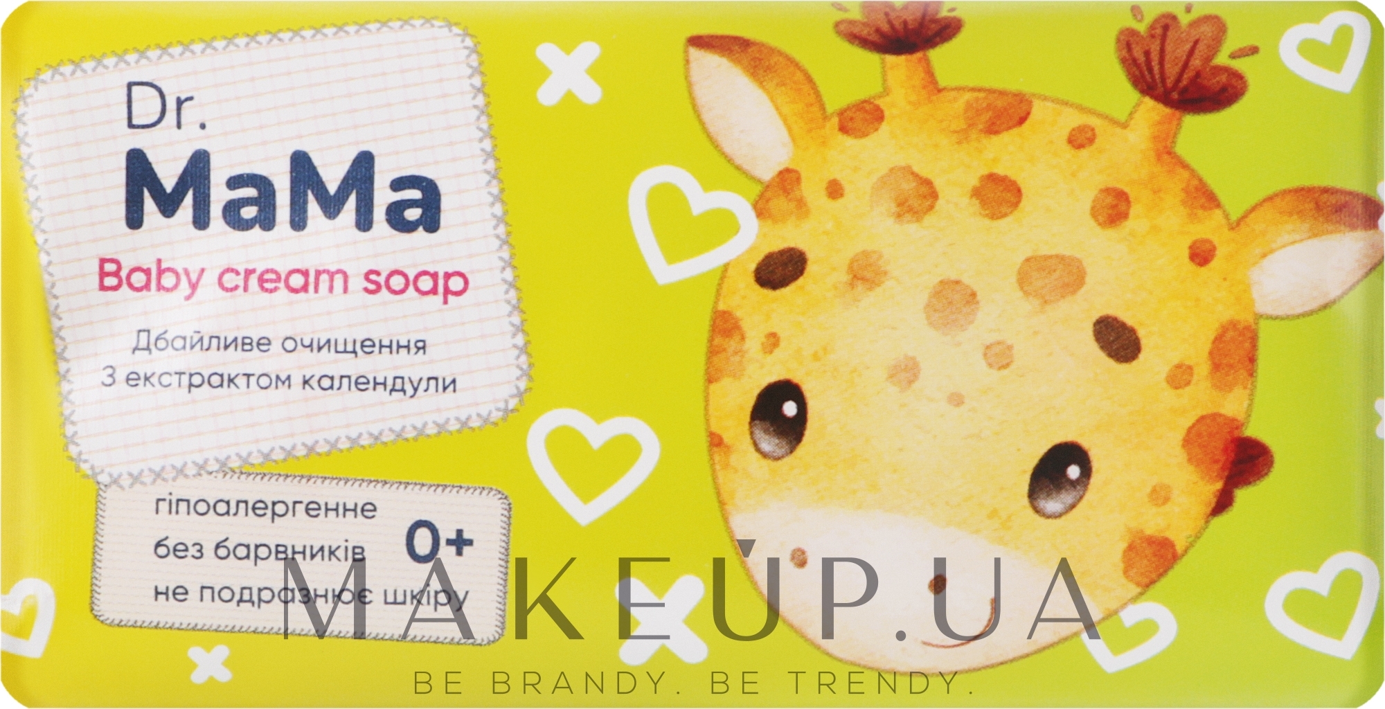Мило туалетне дитяче для дбайливого очищення з екстрактом календули - Миловарні традиції Dr.Mama Baby Cream Soap — фото 90g