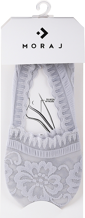 Шкарпетки жіночі низькі мереживні, 1 пара, сірі - Moraj — фото N1