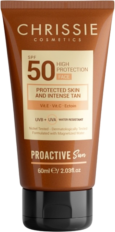 Солнцезащитный крем для лица - Chrissie SPF50 High Protection — фото N1