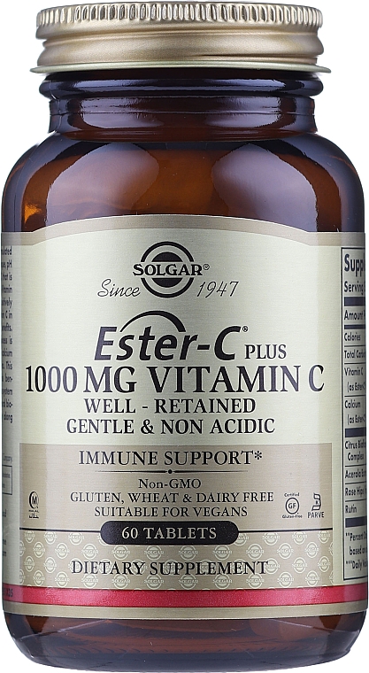 Витамин C сложноэфирный - Solgar Ester-C Plus 1000 мг — фото N1