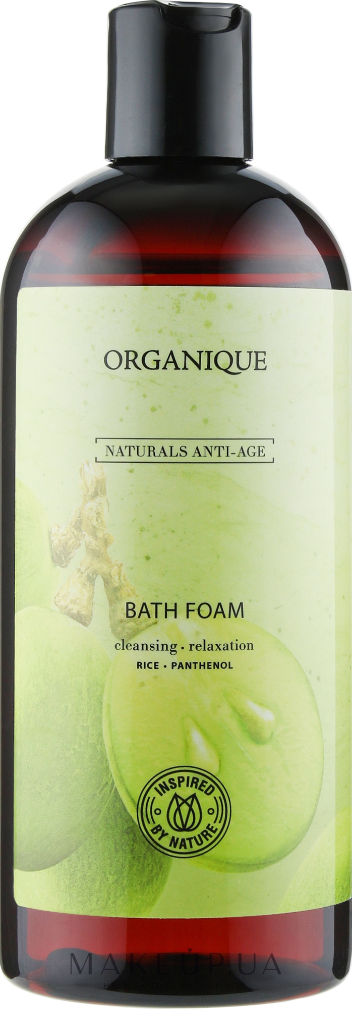Антивікова піна для ванни "Рис і пантенол" - Organique Naturals Anti-Age Bath Foam — фото 400ml