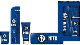 Набор - Naturaverde Football Teams Inter Oral Care Set (toothbrush/1pc + toothpaste/75ml + acc/2pcs) — фото N2