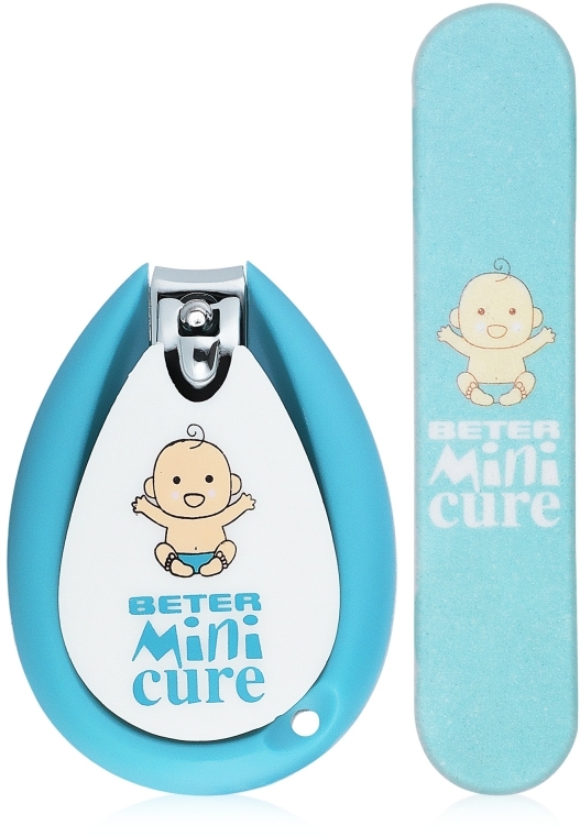 Маникюрный набор детский, голубой - Beter Mini-Cure Pink — фото N1