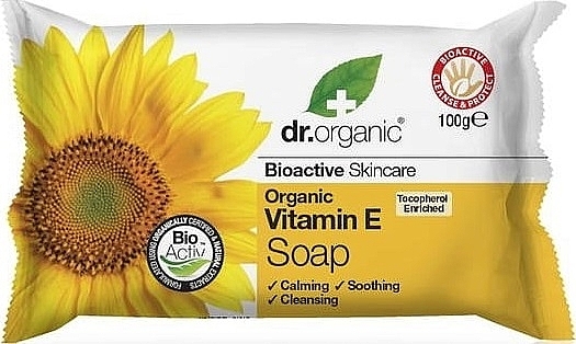 Мило з вітаміном Е - Dr. Organic Bioactive Skincare Organic Vitamin E Soap — фото N1
