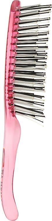 Щетка для волос «Микро», 8 рядов, 1803, прозрачно-розовая - I Love My Hair — фото N2