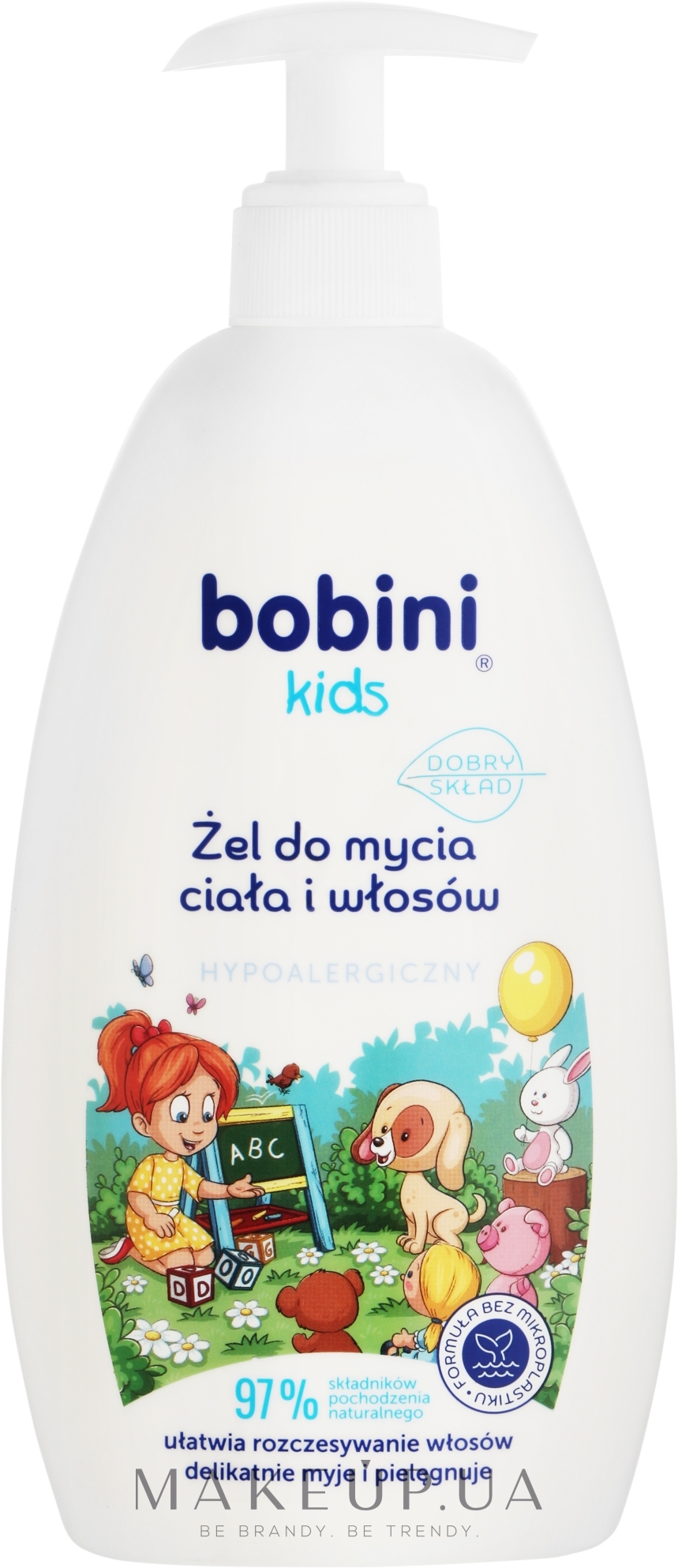 Дитячий гель для миття волосся та тіла - Bobini Kids Body & Hair Wash Hypoallergenic — фото 500ml