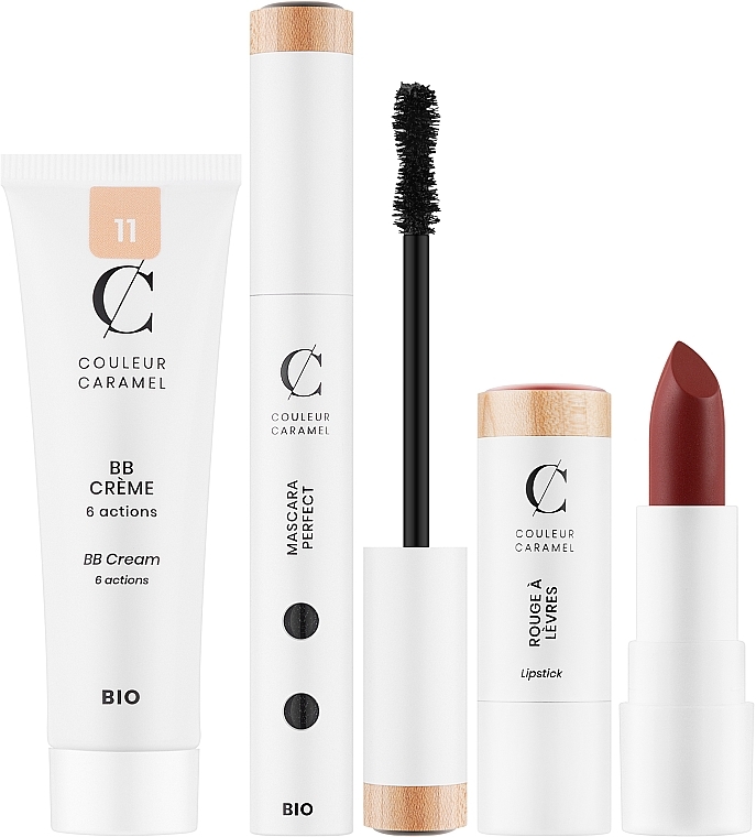 Праздничный набор №7 - Couleur Caramel (bb/cr/30ml + mascara/6ml + lipstick/3.5g)