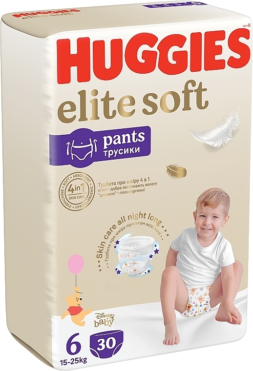 Підгузки-трусики Elite Soft Pants 6 (15-25 кг), 30 шт. - Huggies — фото N7