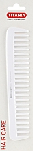 Расческа пластиковая 18.5 см, белый - Titania — фото N1