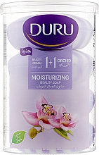 Мило в економічній упаковці "Орхідея" - Duru 1+1 Moisturizing Beauty Soap — фото N2