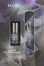Парфумерія, косметика Набір - Magic Studio Black Crystal Mini Nail Set (nail/polish/3.2ml + nail/file/2pcs)