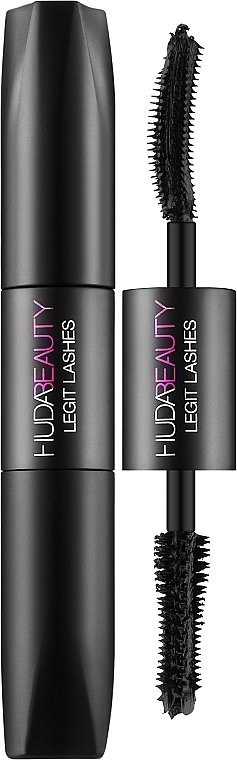 Двойная тушь для ресниц объем + удлинение с подкручиванием - Huda Beauty Legit Lashes Double Ended Mascara (мини) — фото N1