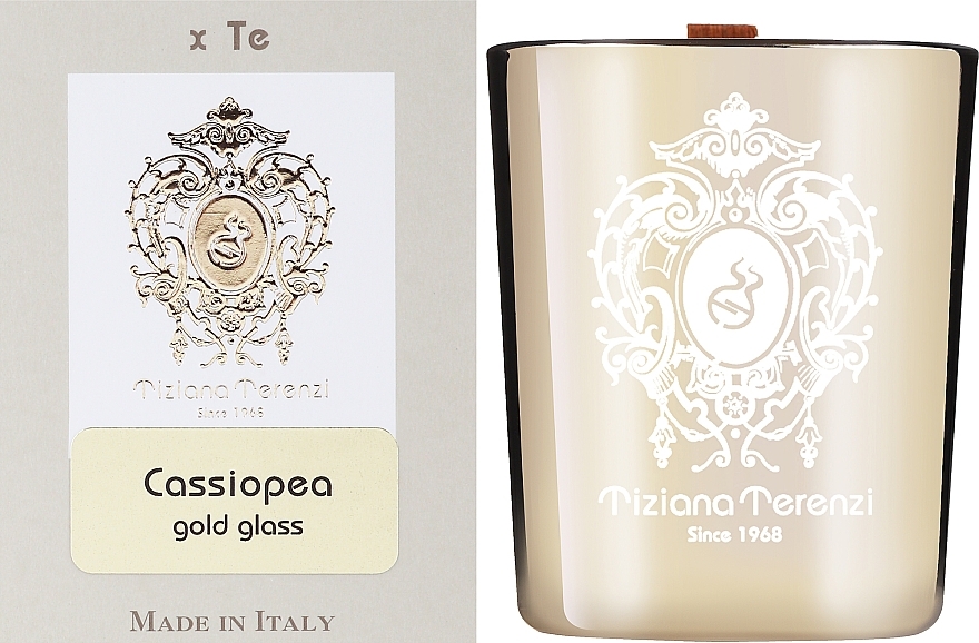 Tiziana Terenzi Luna Collection Cassiopea Gold Glass - Парфюмированная свеча — фото N1