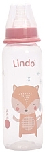 Парфумерія, косметика Пляшечка для годування з силіконовою соскою, 250 мл, рожева - Lindo Li143
