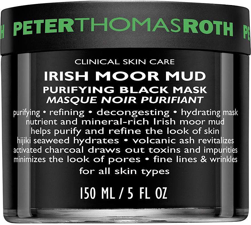 Очищающая маска для лица - Peter Thomas Roth Irish Moor Mud Purifying Black Mask — фото N1
