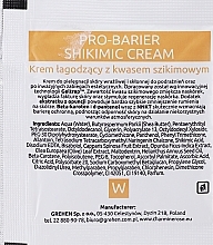 Заспокійливий крем для обличчя із шикімовою кислотою - Charmine Rose Pro-Barier Shikimic Cream (пробник) — фото N2