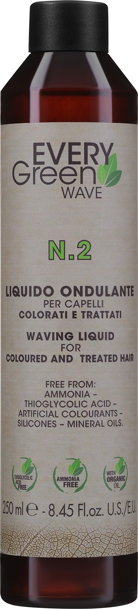 Жидкость для химической завивки окрашенных волос - EveryGreen Wavihg Liquid for Colored Hair 2 — фото 250ml