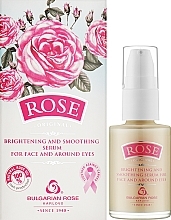 Осветляющая и разглаживающая сыворотка для лица и вокруг глаз - Bulgarian Rose Rose Original Brightening & Smoothing Face & Eye Serum — фото N2