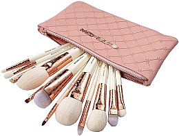 Набір пензлів для макіяжу, 12 шт. - Eigshow Luxe Series Classic Makeup Brush Kit Rose Gold — фото N1