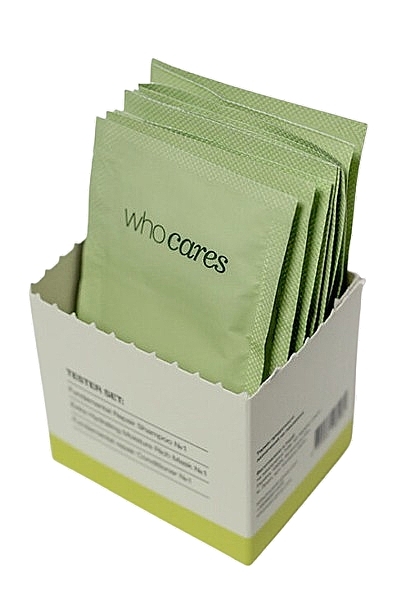 Набор - Who Cares Tester Set (shm/3x10ml + h/cond/3x10ml + h/mask/3x10ml) — фото N2