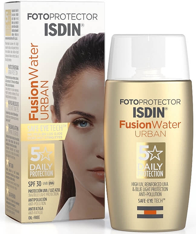 Сонцезахисний засіб для обличчя SPF 30+ - Isdin Fotoprotector Fusion Water Urban SPF 30+ — фото N1
