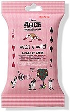 Серветки для зняття макіяжу, 25 шт. - Wet N Wild Alice in Wonderland A Pack Of Cards Makeup Remover Towelettes — фото N1