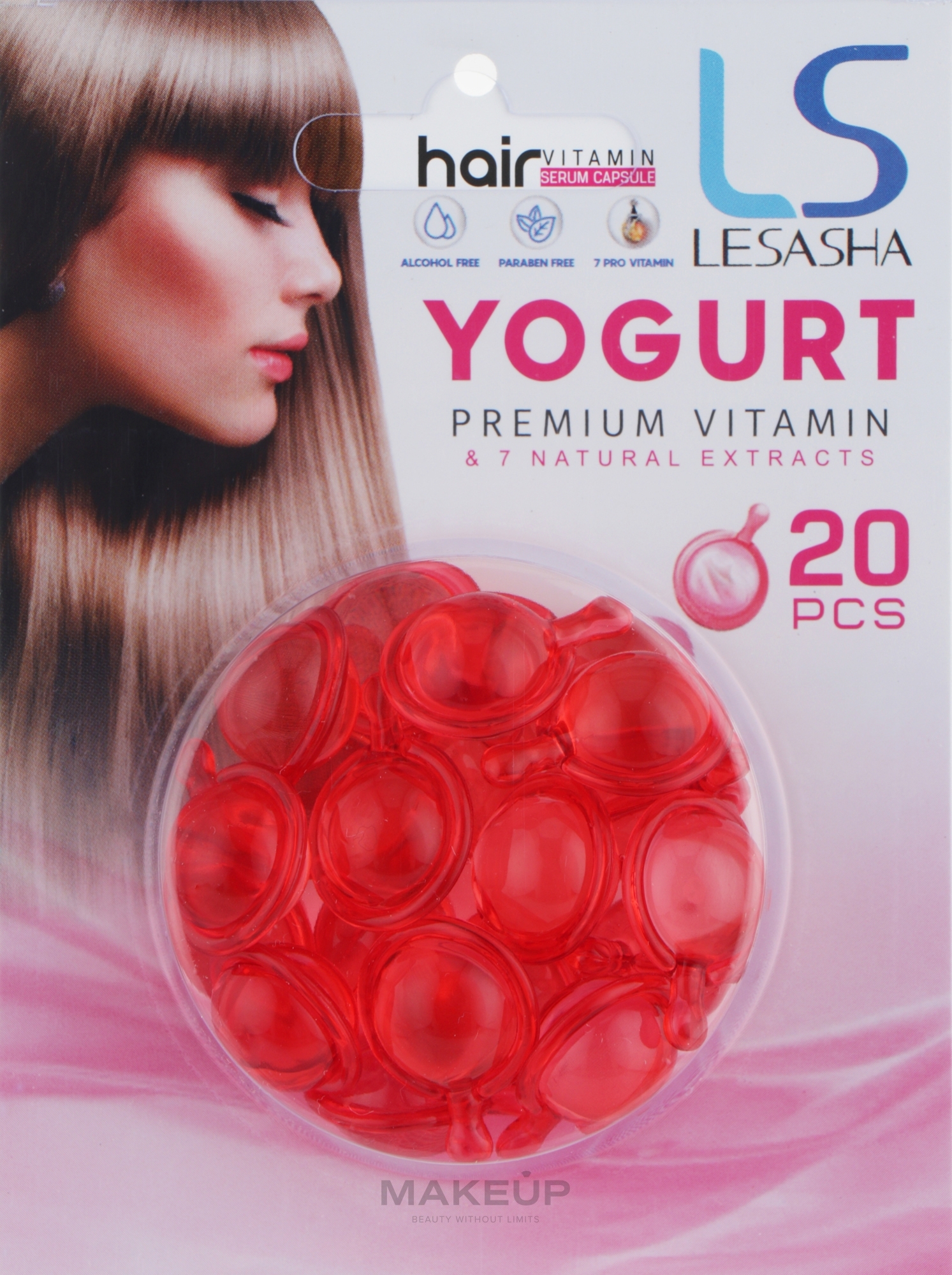 Тайські капсули для волосся з йогуртом - Lesasha Hair Serum Vitamin Yogurt — фото 20шт