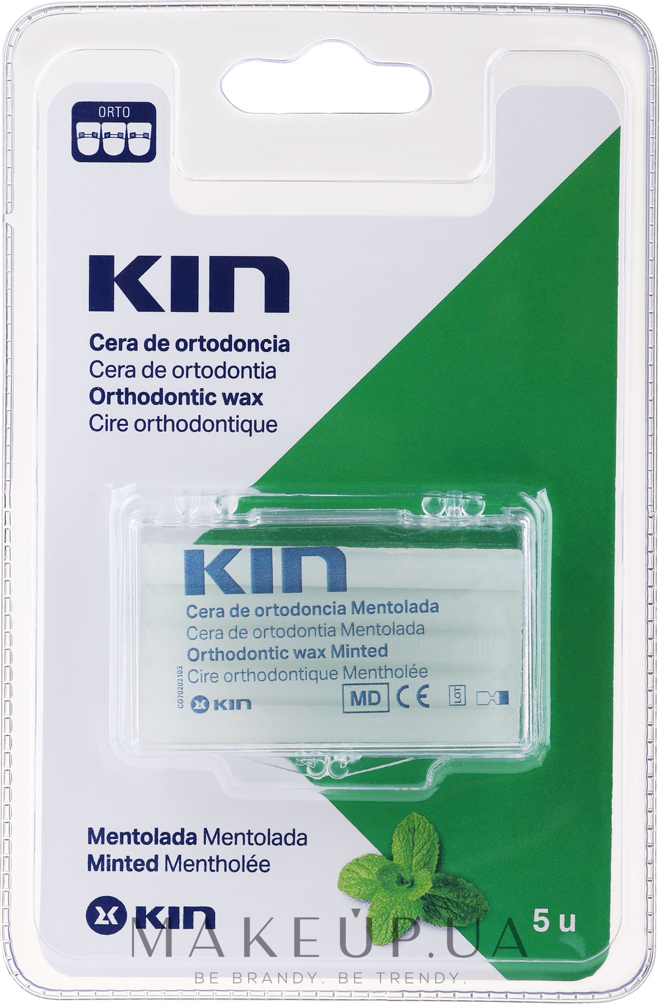 Ортодонтичний віск, м'ятний - Kin Minted Orthodontic Wax — фото 5шт