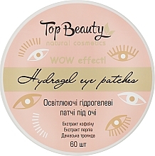 Парфумерія, косметика Гідрогелеві патчі під очі з екстрактом кофеїну, перлів та дамаської троянди - Top Beauty Wow Effect