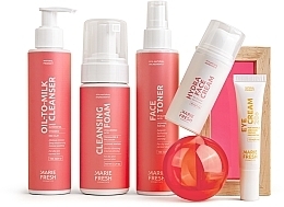 Набор "Комплексный уход за молодой сухой и нормальной кожей", 5 продуктов - Marie Fresh Cosmetics Foam Cleanser — фото N1