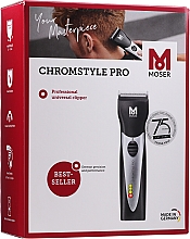 Машинка для стрижки волос универсальная - Moser ChromStyle Pro Black — фото N2