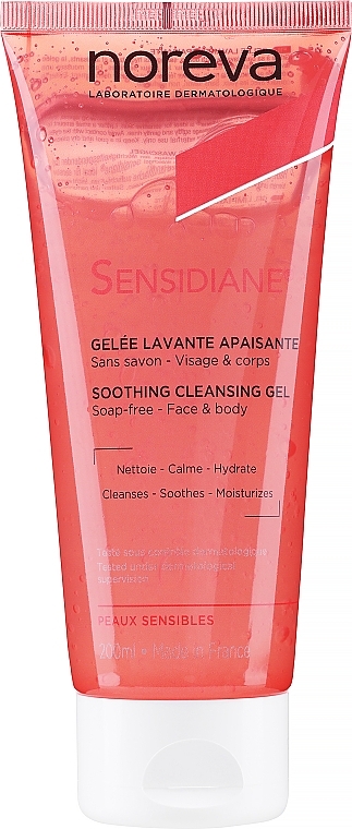 Пом'якшувальний очищувальний гель для обличчя та тіла - Noreva Sensidiane Soothing Cleansing Gel