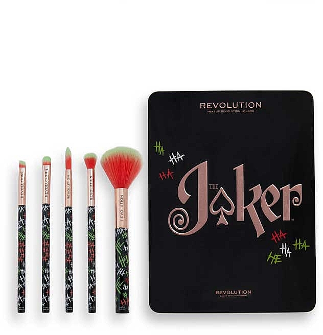 Набір пензликів для макіяжу - Makeup Revolution X DC Joker Face Brush Set Put On A Happy — фото N1