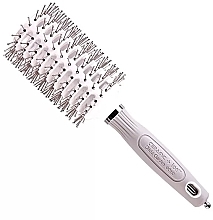 Брашинг для волос, 45 мм, двойная щетина - Olivia Garden Expert Blowout Vent Double Bristles White & Grey — фото N1