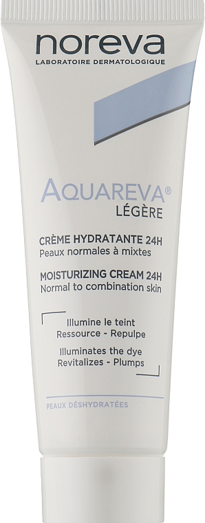 Легкий крем для лица - Noreva Aquareva Light Moisturizing Cream 24H — фото N1